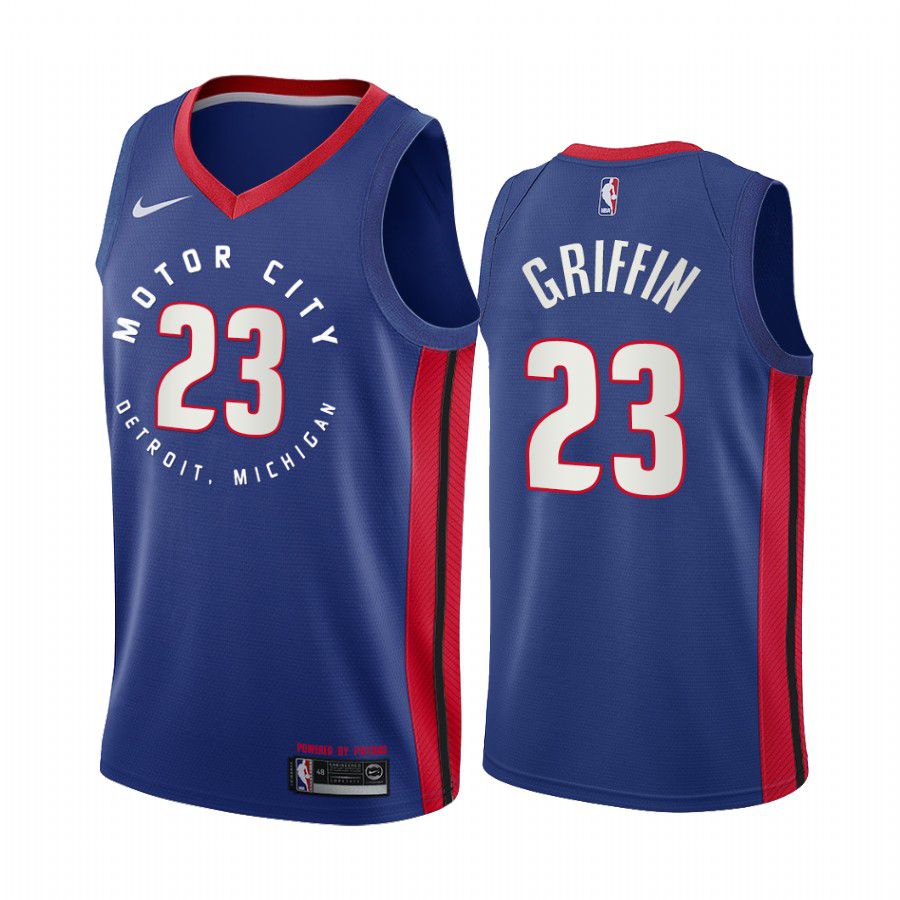 Men Detroit Pistons 23 blake griffin navy motor city edition 2020 nba jersey